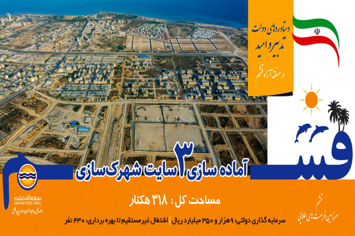 بزرگ‌ترین پروژه عمرانی منطقه آزاد قشم در سال 99 افتتاح می شود
