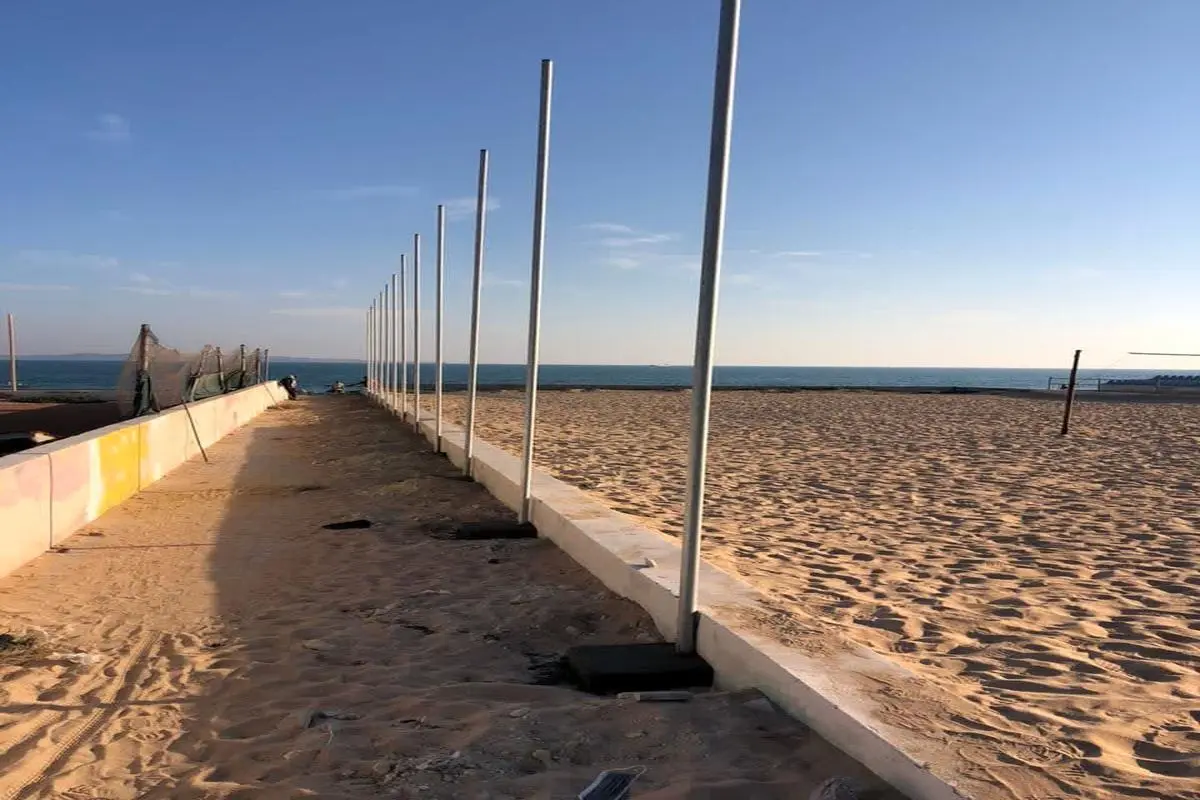 زمین فوتبال ساحلی پارک زیتون بازسازی می‌شود
