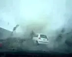 ببینید| گردباد شدید، ماشین را پودر کرد!