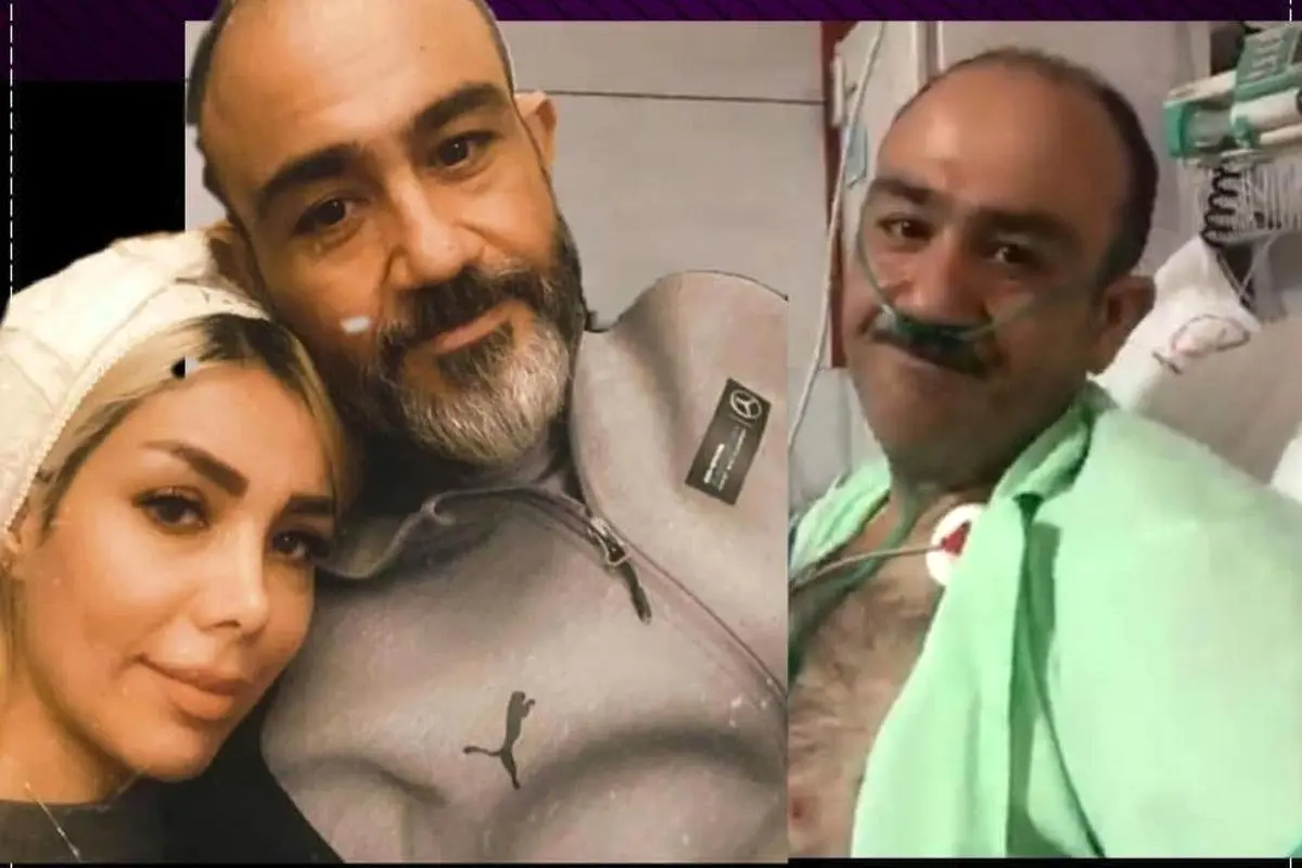 صورت پژمرده همسر مهران غفوریان در بیمارستان | عکس عاشقانه مهران غفوریان در کنار همسرش