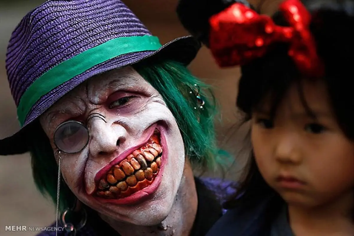 فیلم و عکس وحشتناک از پارتی هالووین اشکان خطیبی و همسرش | تصاویر +18 از هالووین