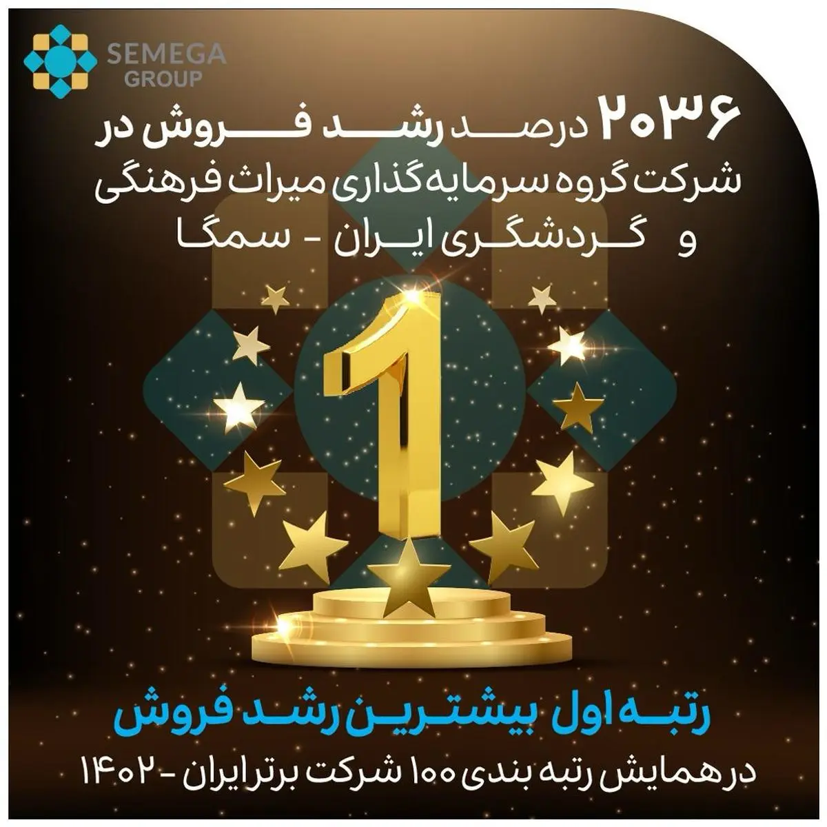درخشش «سمگا» در همایش ۱۰۰ شرکت برتر ایران