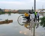 دفع آب های سطحی در مناطقی از شهرستان اهواز توسط شرکت فولاد خوزستان انجام شد