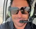 محمدرضا گلزار خلبان شد | فیلم جنجالی از محمدرضا گلزار در هلیکوپتر در آسمان دوبی
