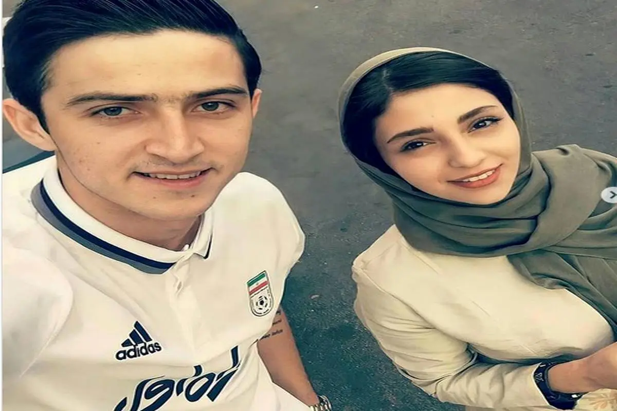 سردار آزمون و همسرش در لباس دامادی + عکس 